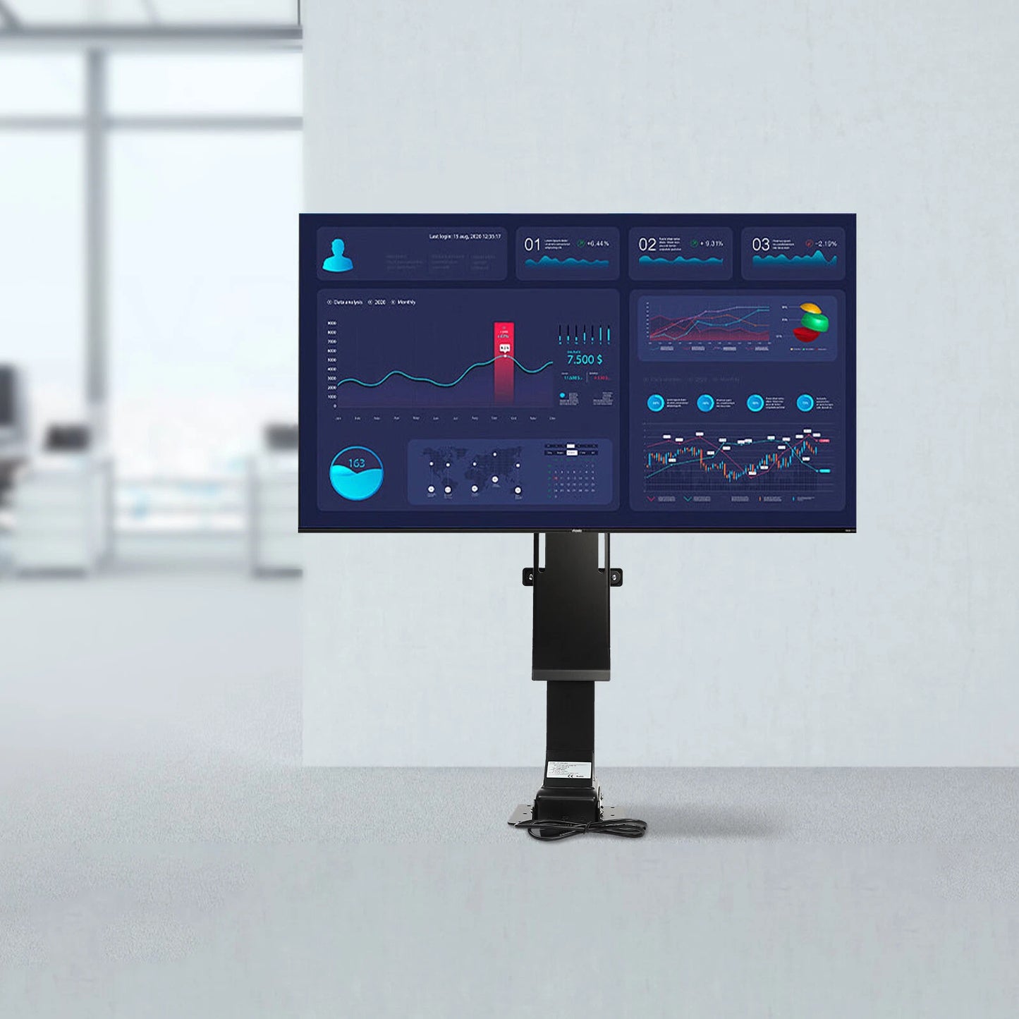 Support Mural TV - TVLift™ - Noir