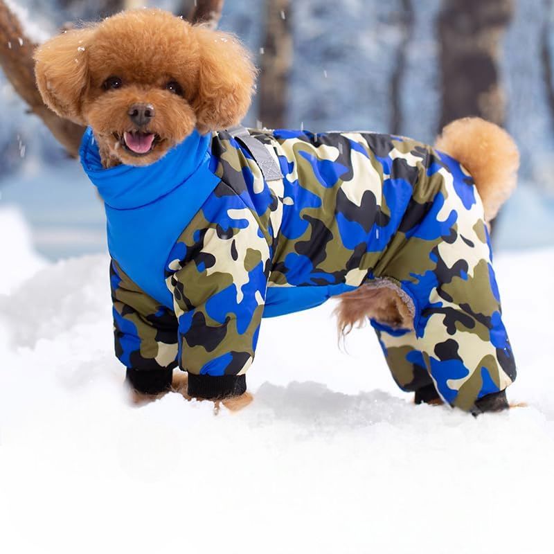 Doudoune pour Chien - WarmJacketDog™ - Camouflage Bleu