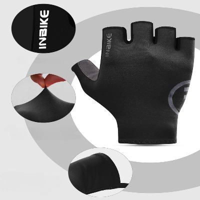 Gants vélo - CyclingGloves™ - Moitié Noir