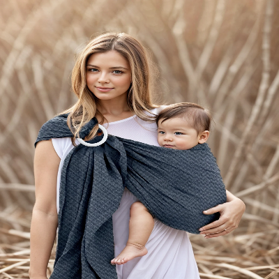 Porte Bébé - BabyRingCarrier™ - Bleu Foncé