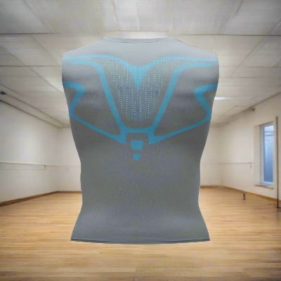 Haut de Compression - GymSleevelessShirt™ - Gris Néon