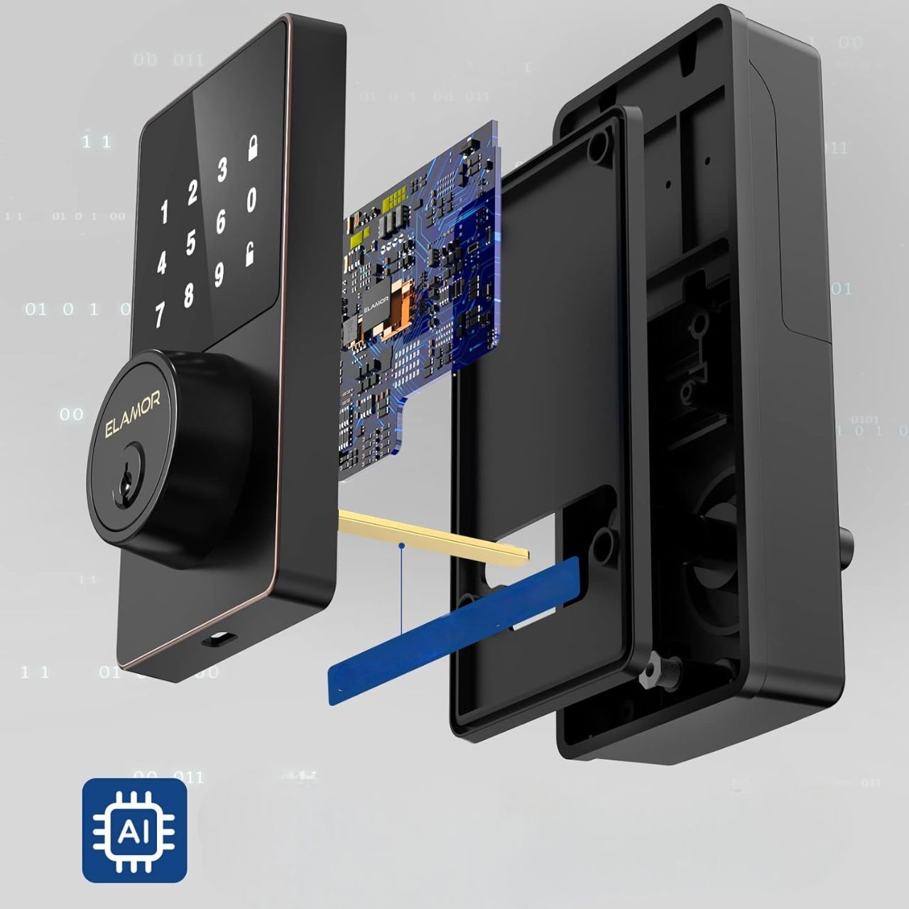 Serrure de porte - SmartLockDoor™ - Noir