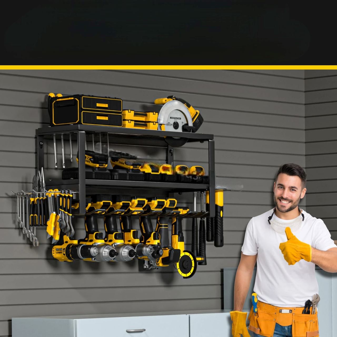 Porte Outils Mural - GarageToolOrganizer™ - Grand