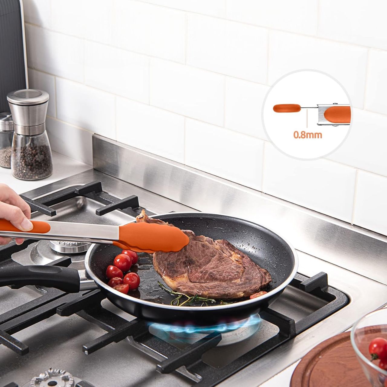 Pince à barbecue - SiliconeBBQGrilling™ - Orange