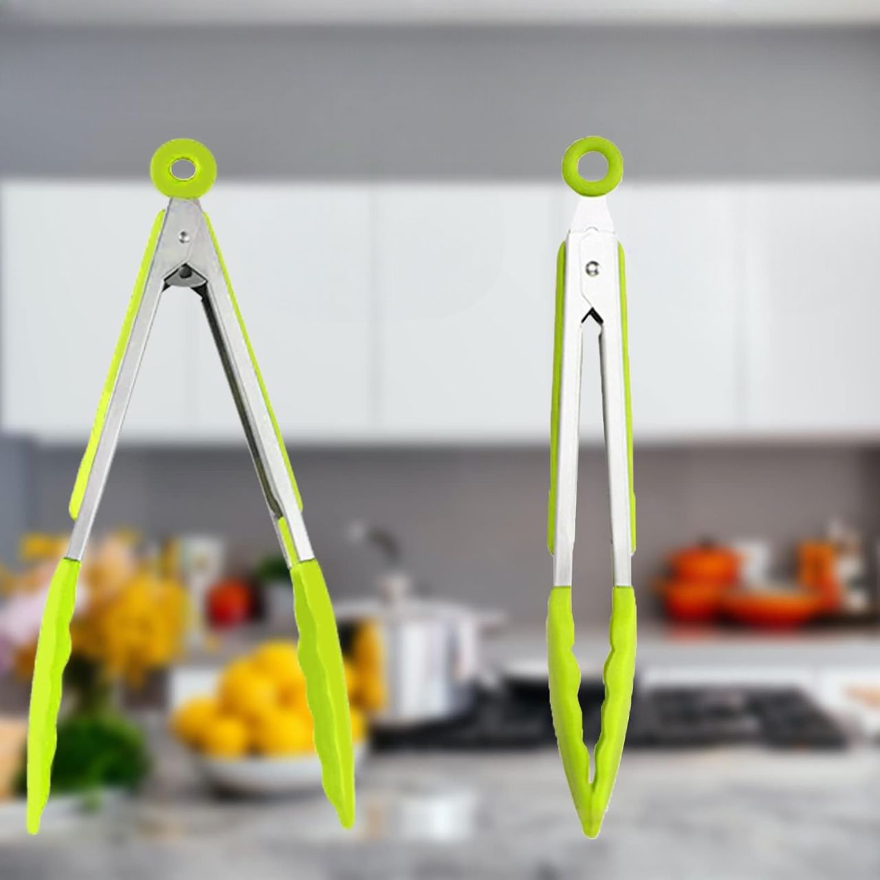 Pince à barbecue - SiliconeBBQGrilling™ - Vert