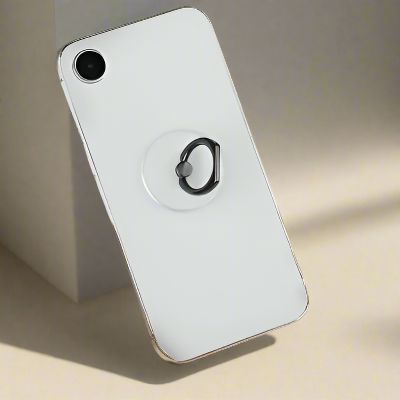 Support de Téléphone - TransparentCellPhoneRing™ - Rond Noir