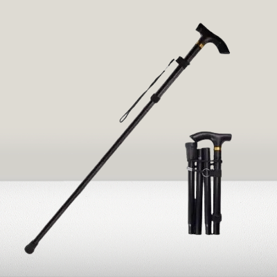 Canne De Marche - TelescopicFoldCrutches™ - Noir