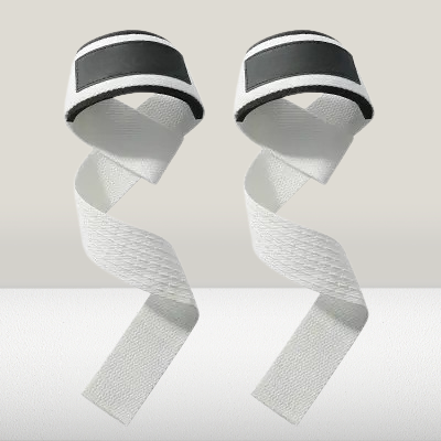 Sangle De Levage - GymWristLiftingStraps™ - Blanc
