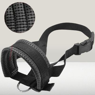 Muselière Chien - AntiBarkDogMouthMuzzle™ - Noir