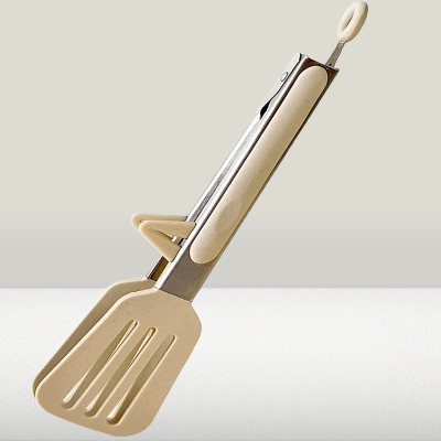 Pince cuisine - SiliconeFoodTongs™ - Rectangle Beige