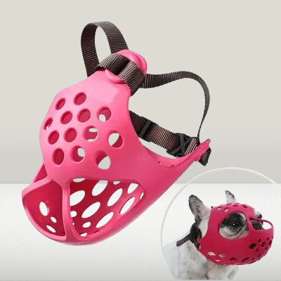 Muselière Chien - SiliconeDogMuzzle™ - Rose