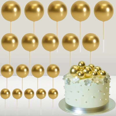 Décoration gâteau - BallCakeTopper™ - Doré