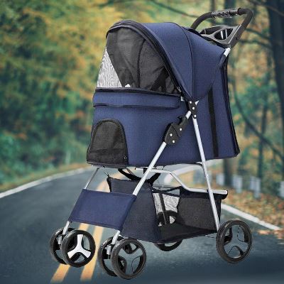 Poussette pour Chat - FoldableCartCat™ - Bleu