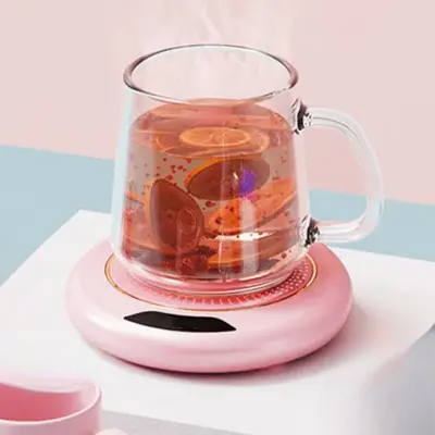 Chauffe Tasse USB - ThermostaticHeatingCoaster™ - Rose