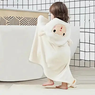 Serviette de bain bébé - Children'sBathTowel™ - Blanc