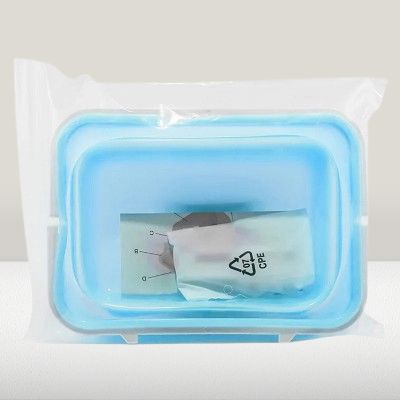 Boite conservation alimentaire - NewSiliconeLunchBox™ - Bleu