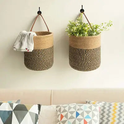 Panier mural - WallHangingFlowerBasket™ - Jaune&Marron