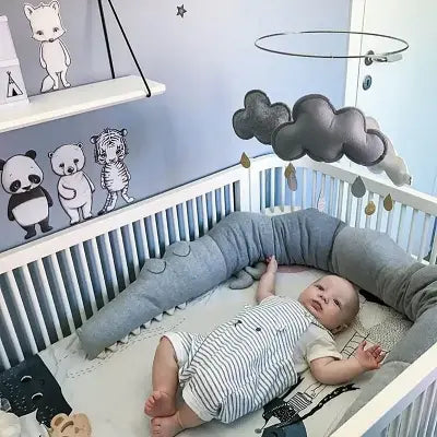 Oreiller Pour Bebe - CrocodileBabyBedPillow™ - Gris