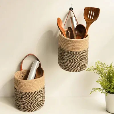 Panier mural - WallHangingFlowerBasket™ - Jaune&Marron