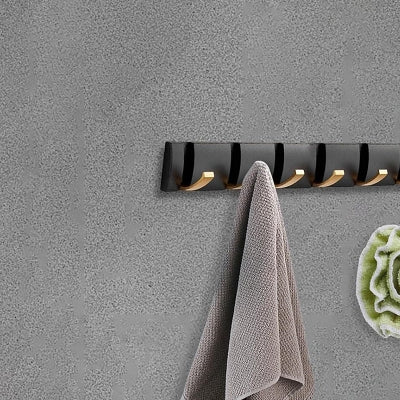 Porte serviette salle de bain - BathWallHolderRack™ - Noir&doré