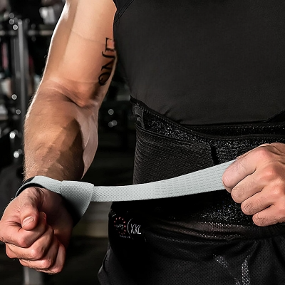 Sangle De Levage - GymWristLiftingStraps™ - Blanc