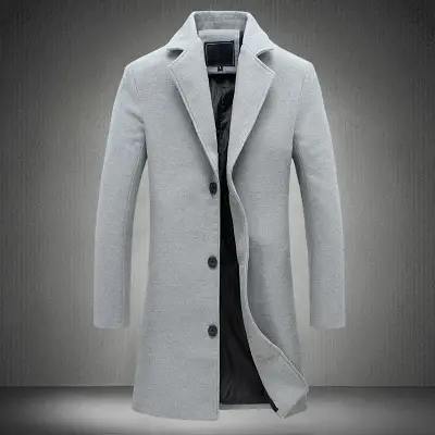 Manteau Long Homme - NewLongCottonCoat™ - Gris