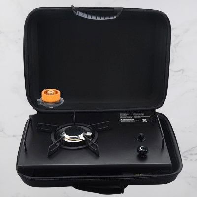 Réchaud à gaz camping - CampGasStove™ - Noir