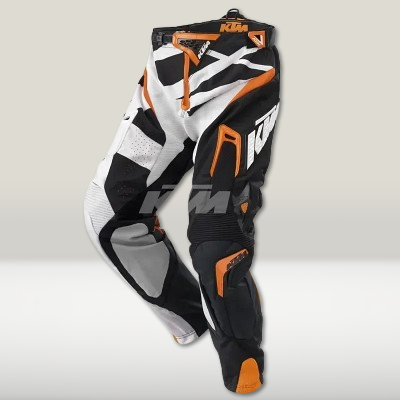 Pantalon de moto - OriginalMotocrossPants™ - Orange&blanc