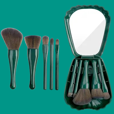 Kit Pinceaux Maquillage - MiniMakeupBrushSet™ - Vert