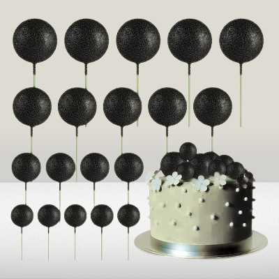 Décoration gâteau - BallCakeTopper™ - Noir