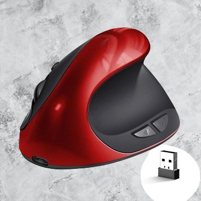Souris ergonomique sans fil - ErgonomicMouse™ - Rouge