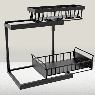 Rangement salle de bain - RackCabinetOrganizer™ - Noir