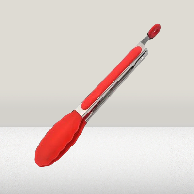 Pince cuisine - SiliconeFoodTongs™ - Oval Rouge