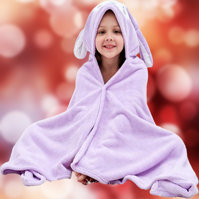 Serviette de bain bébé - Children'sBathTowel™ - Violet
