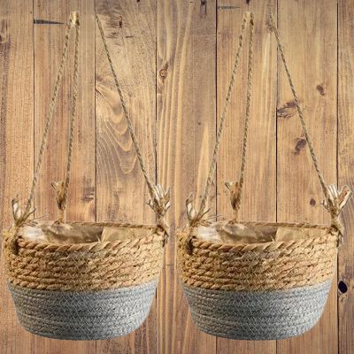 Pot de Fleur Suspendu - PlantBasket™ - Jaune/Gris