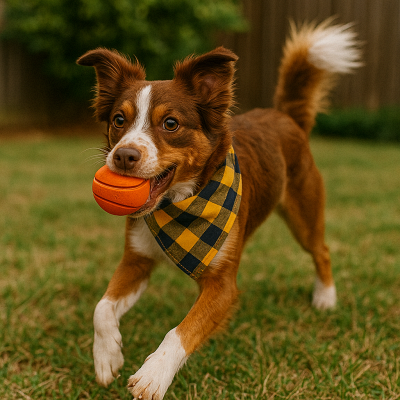 Bandana Pour Chien - ClassicPlaidDog™ - Jaune&bleu