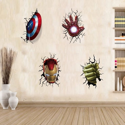 Decoration Chambre - 3DSuperheroWallpaperStickers™ - Captain America