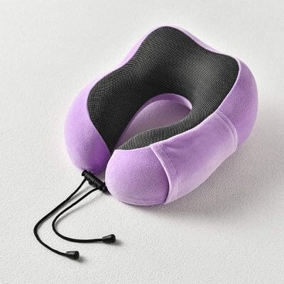 Oreiller ergonomique cervical - MemoryFoamNeckPillow™ - Mauve
