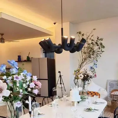 Lustre Plafond - CreativeU-shapedChandelier™ - Noir