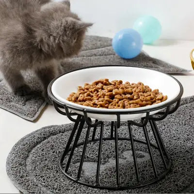 Gamelle Chat - CeramicRaisedCatBowl™ - Noir
