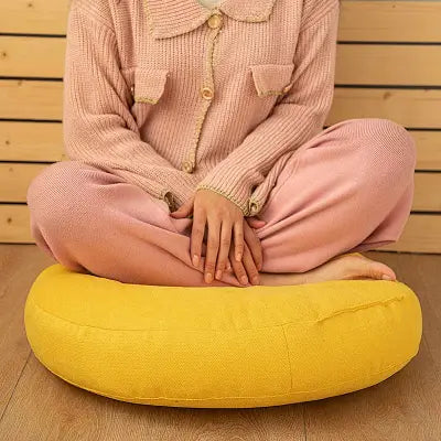 Coussin De Sol - RoundFloorSeatPillow™ - Jaune