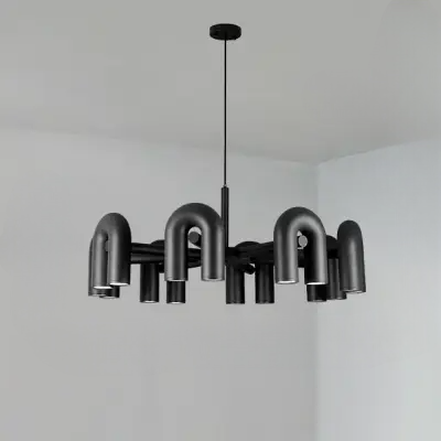 Lustre Plafond - CreativeU-shapedChandelier™ - Noir
