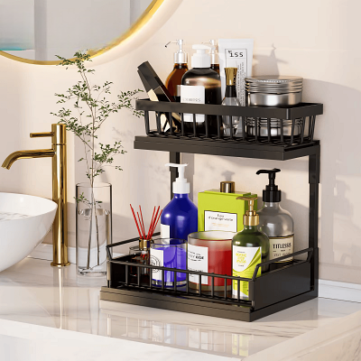 Rangement salle de bain - RackCabinetOrganizer™ - Noir