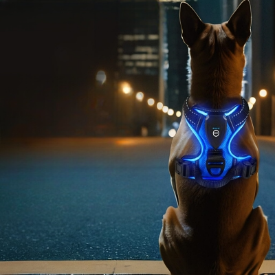 Harnais Chien - LEDDogHarnesses™ - Bleu