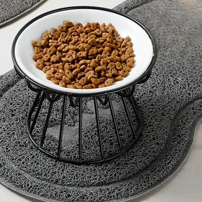 Gamelle Chat - CeramicRaisedCatBowl™ - Noir