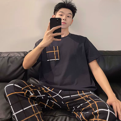 Pyjama Homme - SummerCasualPyjamas™ - Noir&Marron