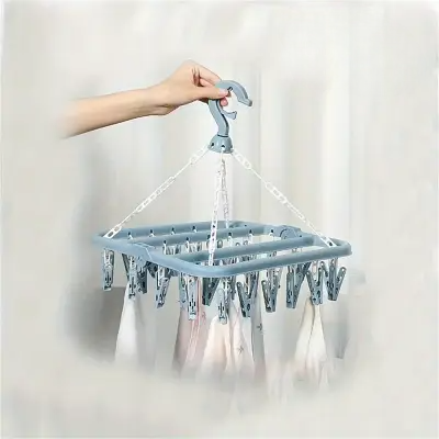 Support Séchage Linge - HangingDryingRack™ - Bleu