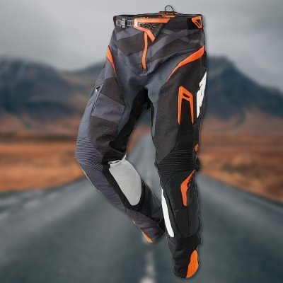 Pantalon de moto - OriginalMotocrossPants™ - Orange&noir
