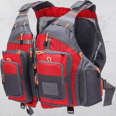 Gilet de Peche - FishingVestOutdoor™ - Rouge