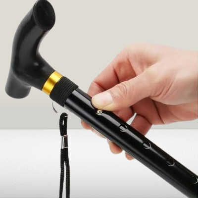 Canne De Marche - TelescopicFoldCrutches™ - Noir